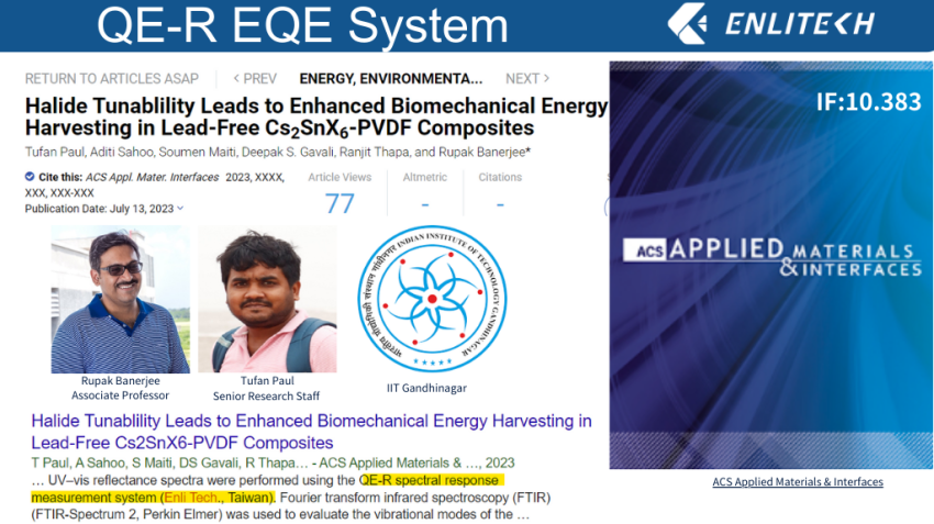 《ACS Appl. Mater. Interfaces》印度IIT ProfRupak Banerjee 鹵化物可調性提升了無鉛Cs2SnX6-PVDF複合材料在生物力學能量收集方面的表現2